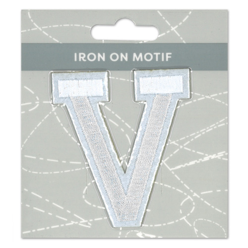 29931 Motif Iron On 75mm White V