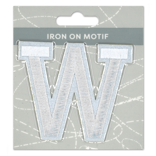 29932 Motif Iron On 75mm White W