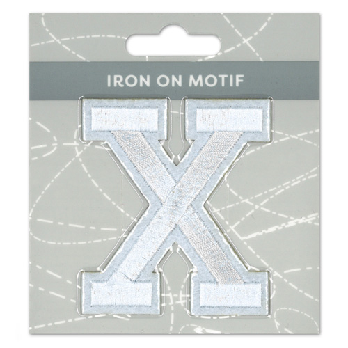 29933 Motif Iron On 75mm White X