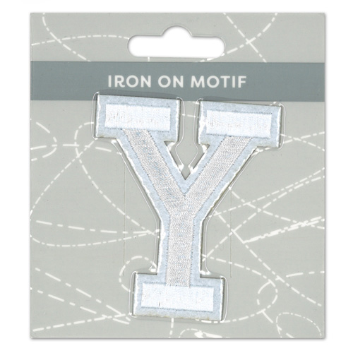 29934 Motif Iron On 75mm White Y