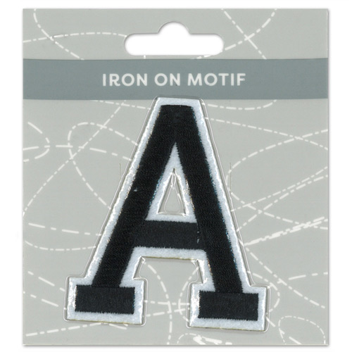 29946 Motif Iron On 75mm Black A