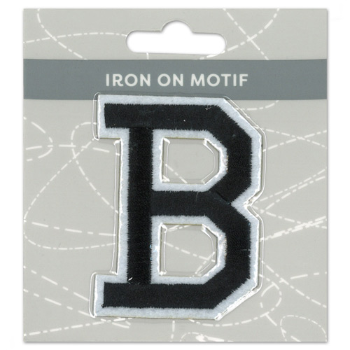 29947 Motif Iron On 75mm Black B
