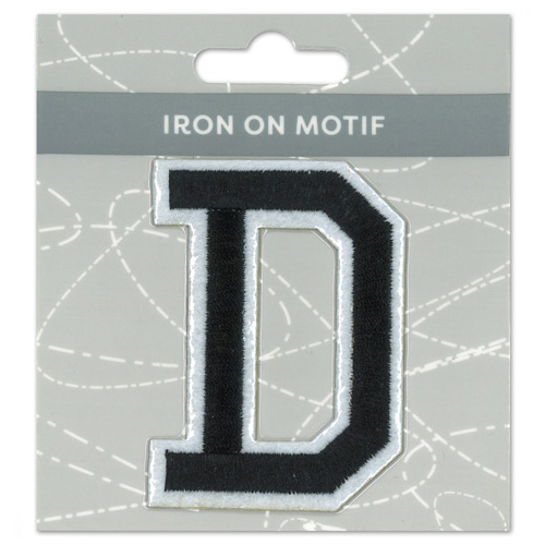 29949 Motif Iron On 75mm Black D
