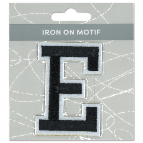 29950 Motif Iron On 75mm Black E