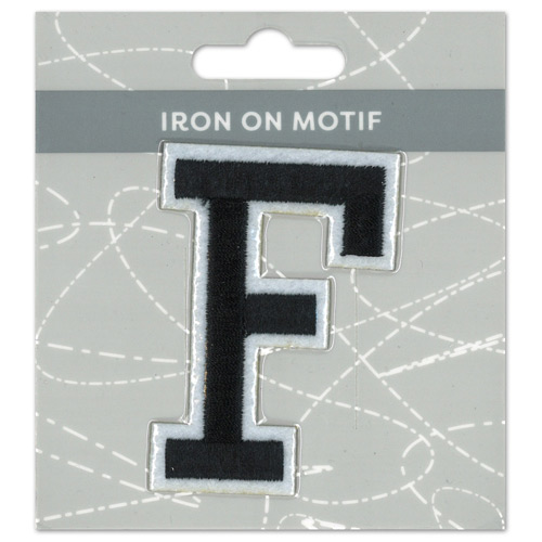 29951 Motif Iron On 75mm Black F