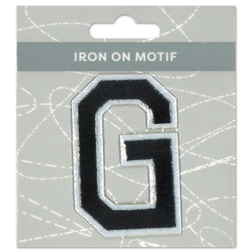29952 Motif Iron On 75mm Black G