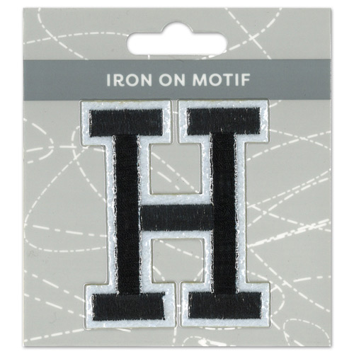 29953 Motif Iron On 75mm Black H