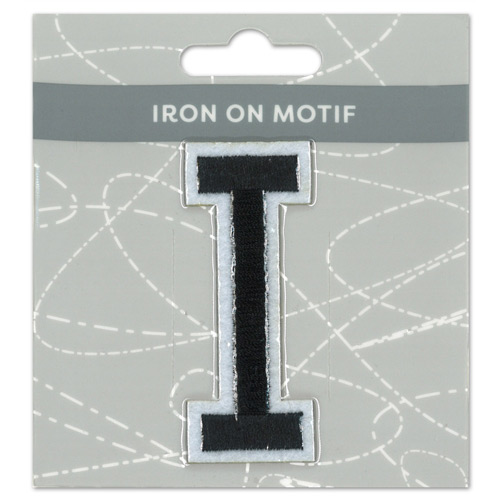 29954 Motif Iron On 75mm Black I