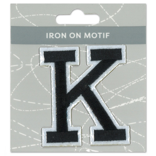 29956 Motif Iron On 75mm Black K