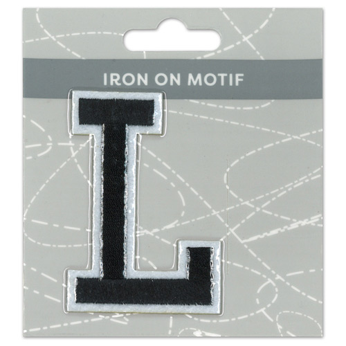 29957 Motif Iron On 75mm Black L