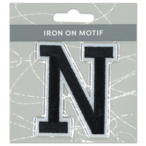 29959 Motif Iron On 75mm Black N