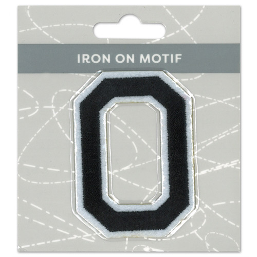 29960 Motif Iron On 75mm Black O