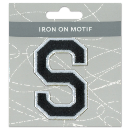 29964 Motif Iron On 75mm Black S