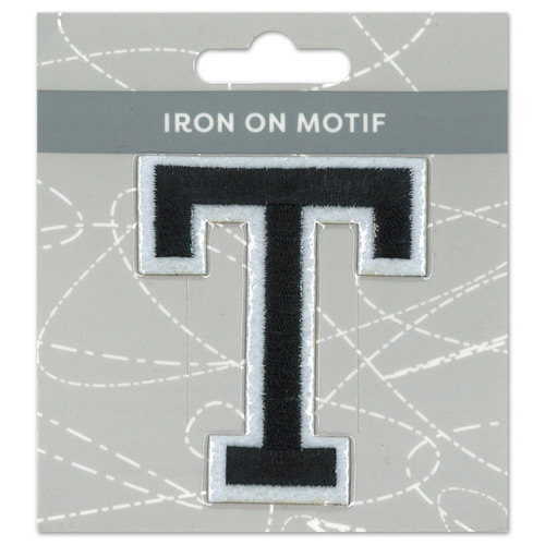 29965 Motif Iron On 75mm Black T