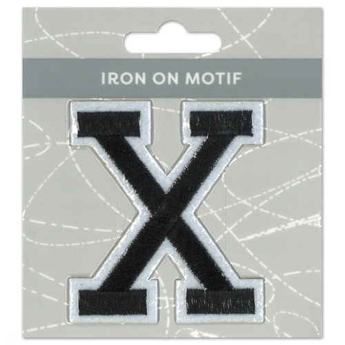 29969 Motif Iron On 75mm Black X