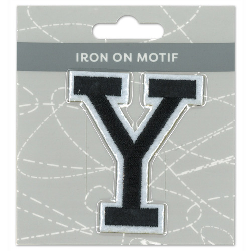 29970 Motif Iron On 75mm Black Y