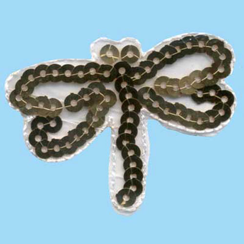 30028 Motif Sew On 55mm Gold