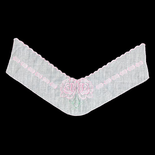 30133 Embriodered Inserts 280mmx65mm White Pink