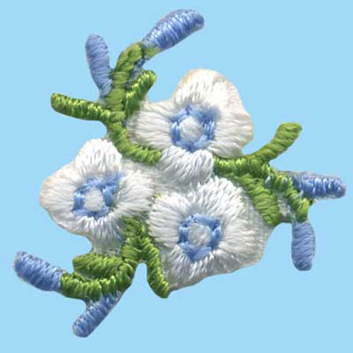 30534 Motif Iron On Flower Cluster