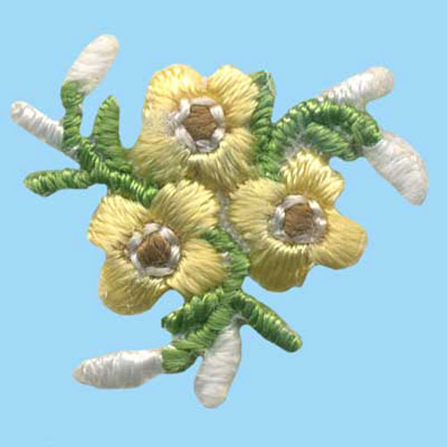 30535 Motif Iron On Flower Cluster