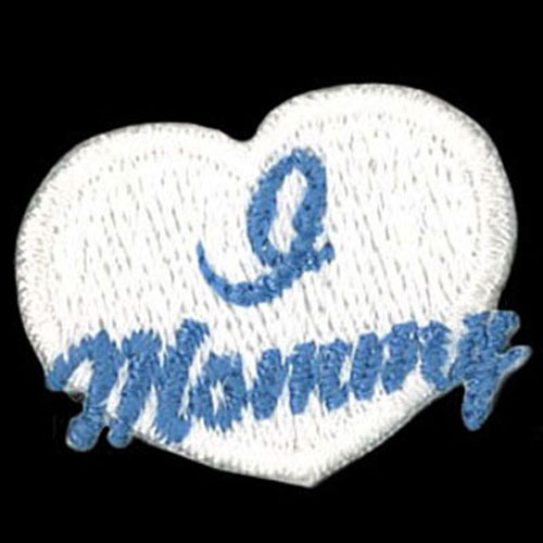 30546 Motif Iron On Heart " I Love Mommy "