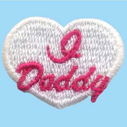 30547 Motif Iron On Heart " I Love Daddy "