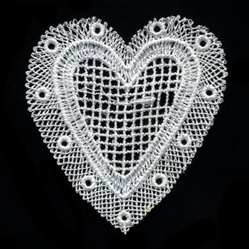 30845 Motif Sew On Guipure Lace Heart