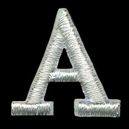 30848 Motif Iron On Letter A White