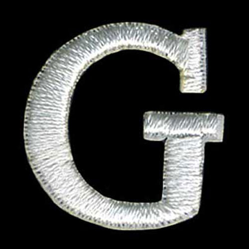 30854 Motif Iron On Letter G White