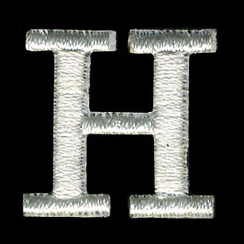 30855 Motif Iron On Letter H White