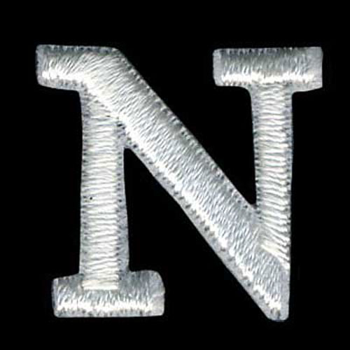 30861 Motif Iron On Letter N White