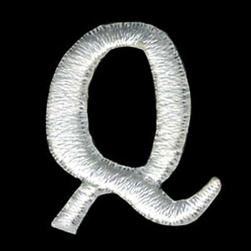 30864 Motif Iron On Letter Q White