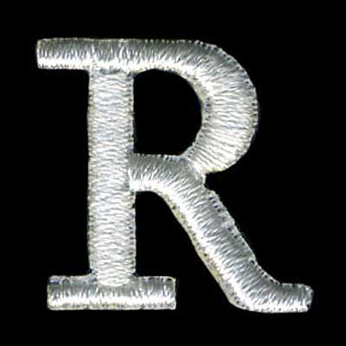 30865 Motif Iron On Letter R White