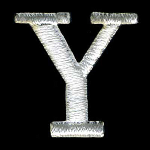 30872 Motif Iron On Letter Y White