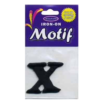 30897 Motif Iron On Letterxblack
