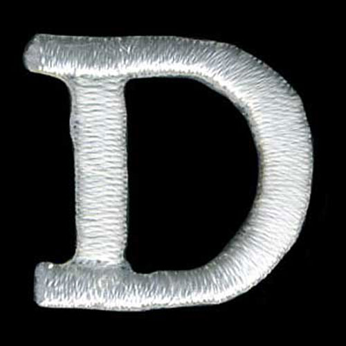 30903 Motif Iron On Letter D White