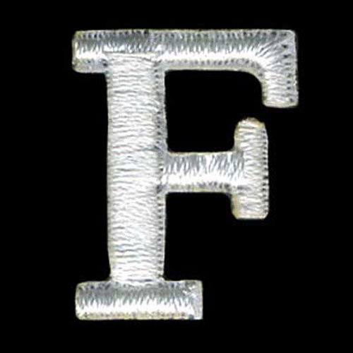 30905 Motif Iron On Letter F White