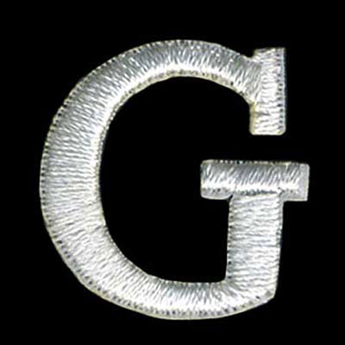 30906 Motif Iron On Letter G White
