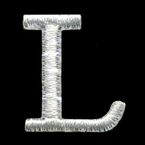 30911 Motif Iron On Letter L White