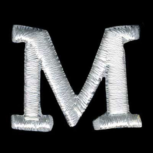 30912 Motif Iron On Letter M White