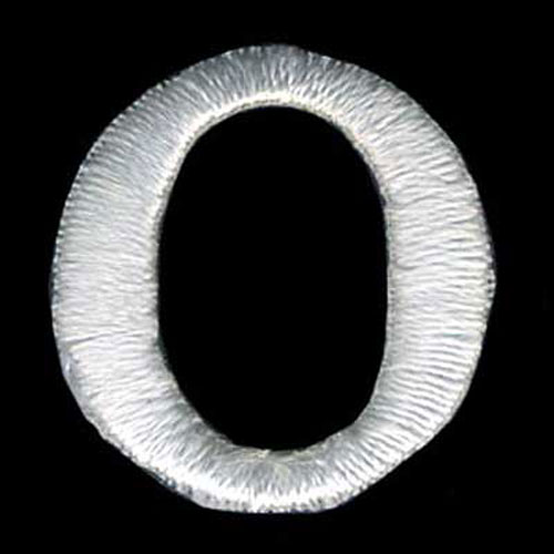 30914 Motif Iron On Letter O White