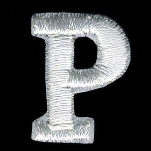 30915 Motif Iron On Letter P White