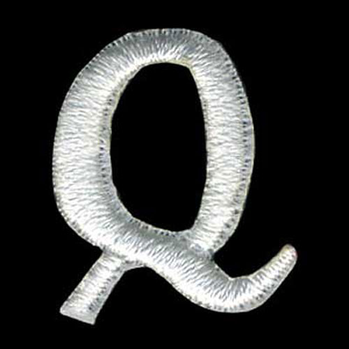 30916 Motif Iron On Letter Q White