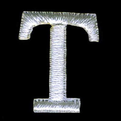 30919 Motif Iron On Letter T White