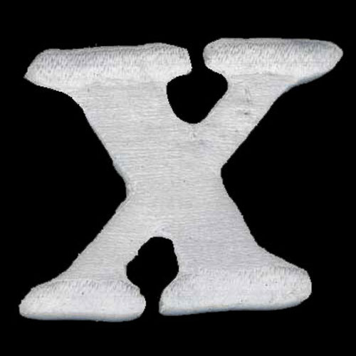 30923 Motif Iron On Letterxwhite