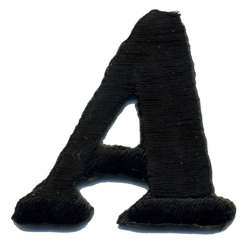 30926 Motif Iron On Letter A Black