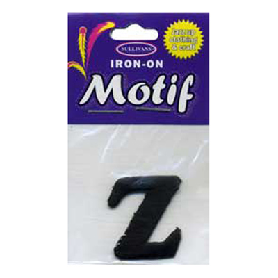 30951 Motif Iron On Letter Z Black
