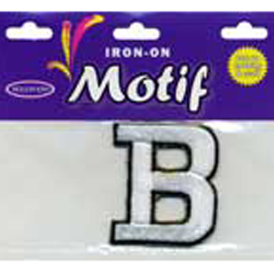 30953 Motif Iron On Letter B White