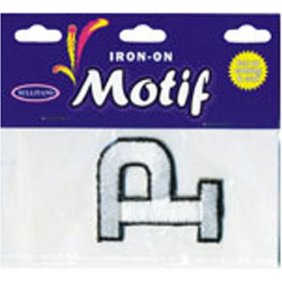 30967 Motif Iron On Letter P White