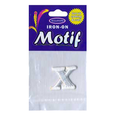 30975 Motif Iron On Letterxwhite